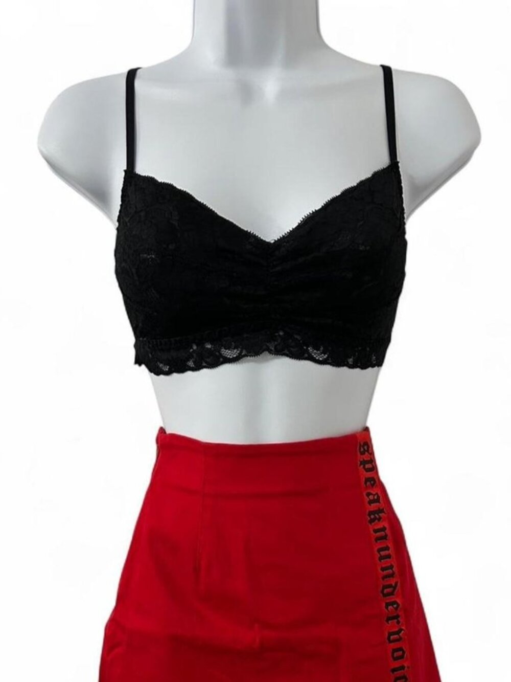 Y2K Black lace bralette Bra Top small whimsigoth fairy coquette Festival Boho